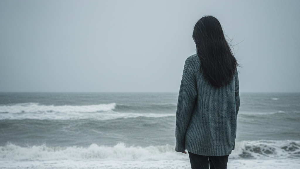 El horizonte desde la orilla, donde el mar guarda el recuerdo de Hugo Herrera y de los 44 tripulantes del ARA San Juan.